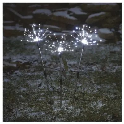Zapichovacie LED svietiace vetvičky Twiga s časovačom studená biela