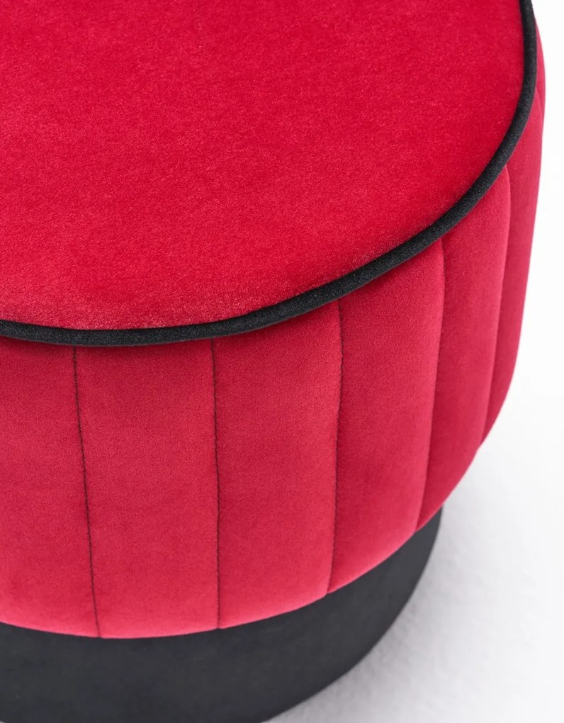 Taburet Rose Puf Red