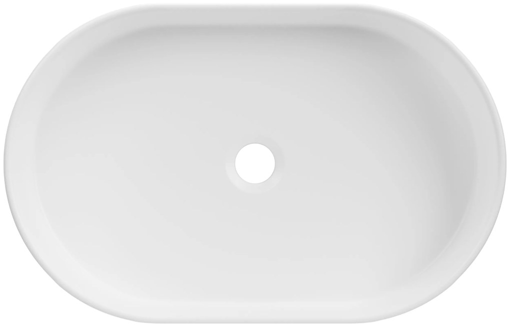 Invena Glamour Trend, oválne umývadlo na dosku 500x325x122 mm, biela lesklá, INV-CE-63-W01-L