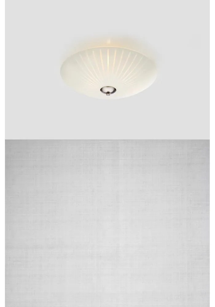 Biele stropné svietidlo so skleneným tienidlom ø 43 cm Cut – Markslöjd