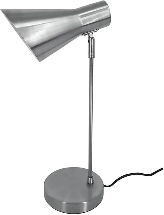 LEITMOTIV Stolná lampa Beaufort Metal strieborná 46 cm x 23 cm