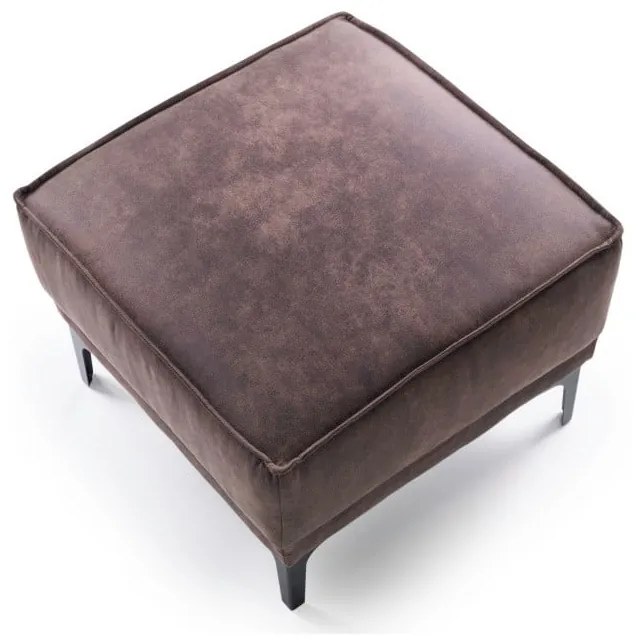 Hnedý taburet z imitácie kože Copenhagen – Scandic