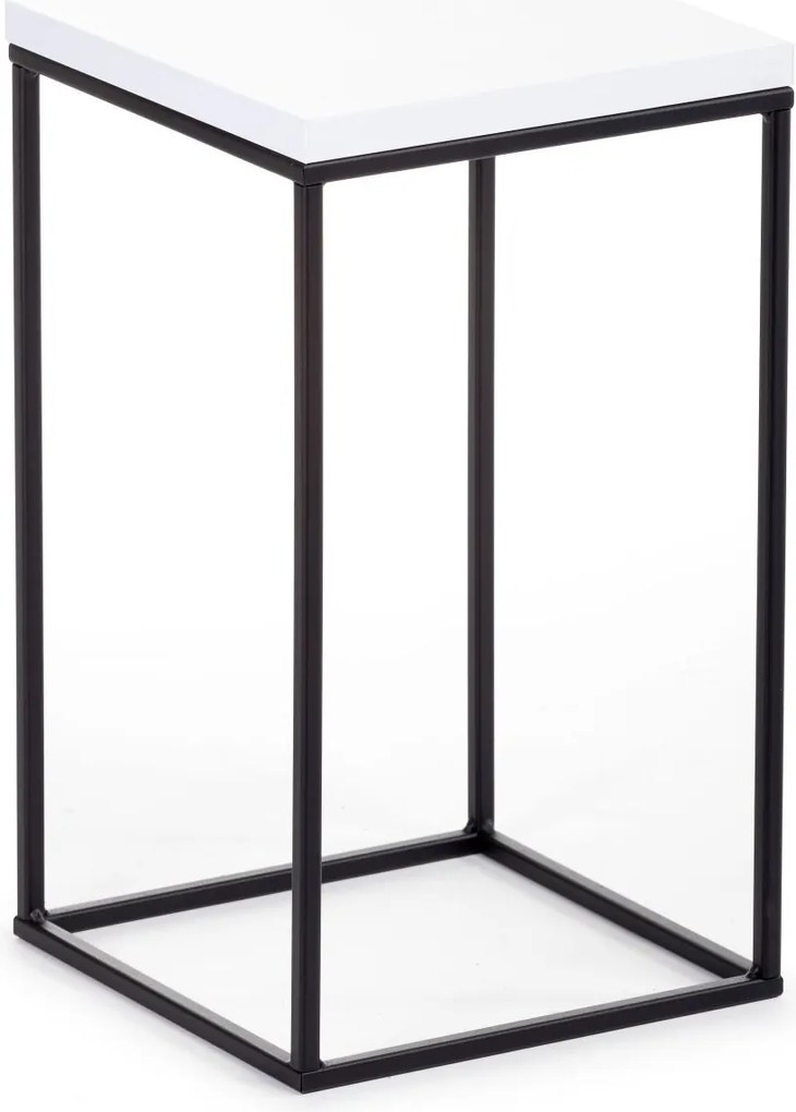STOJAN NA KVETINÁČ BASICLOFT 40X24X24 CM ČIERNA/BIELA