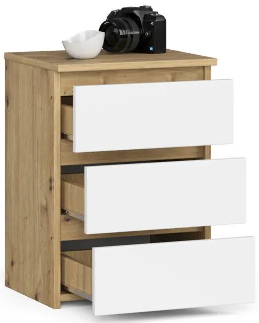 Nočný stolík CL3/40 dub artisan / biely