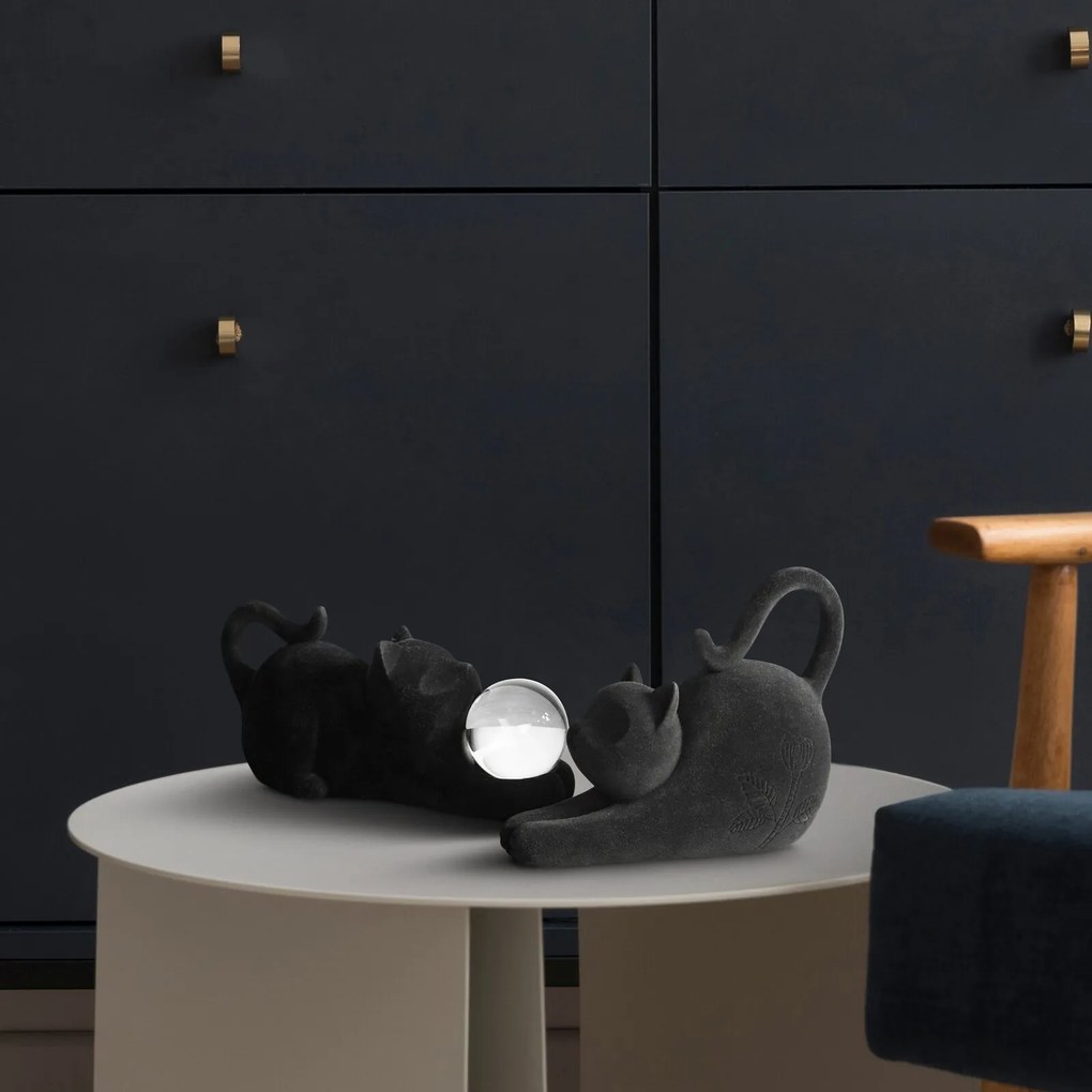 DEKORAČNÁ SOŠKA MOLY 26X11X12 CM ČIERNA