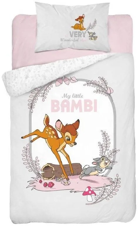 DETEXPOL Obliečky do postieľky Little Bambi grey  Bavlna, 100/135, 40/60 cm