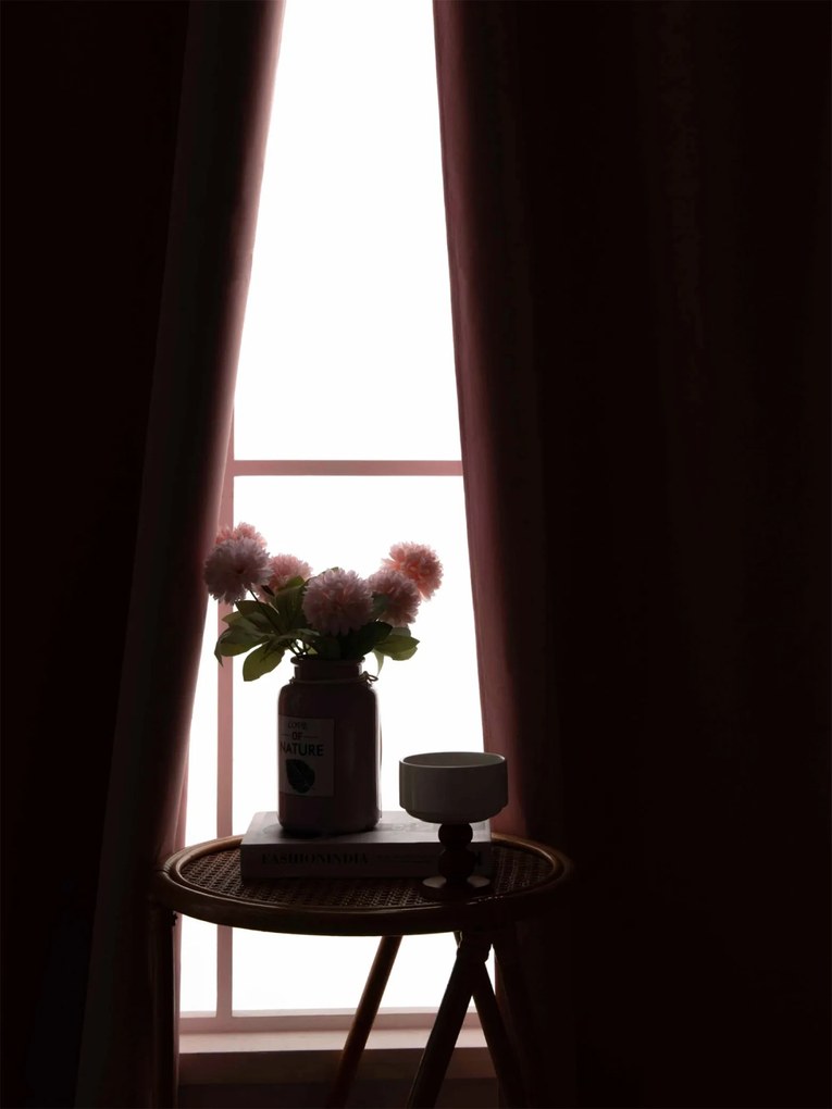 Blackout závesy Elias púdrové – 140 × 280 cm (2 ks) - riasiaca stuha