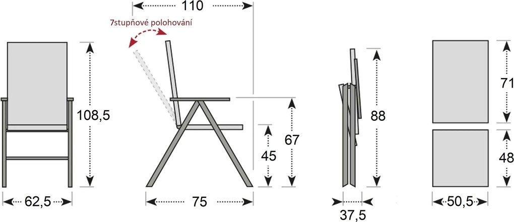 Doppler TAMAN DORSET FSC®, rozkladací stôl 240/300, 8+1