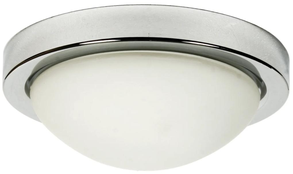 CLX Stropné kúpeľňové osvetlenie GIULIO, 2xE27, 60W, chrómované, 32cm, okrúhle, IP44