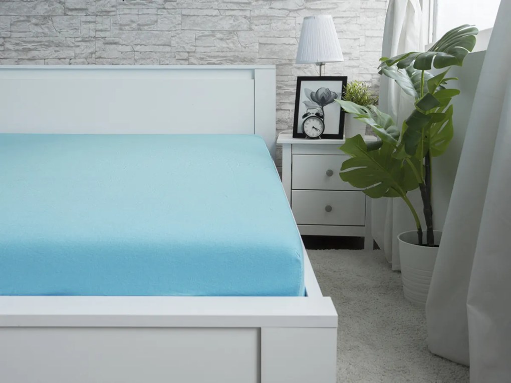 XPOSE® Jersey plachta Exclusive - azúrová 120x200 cm