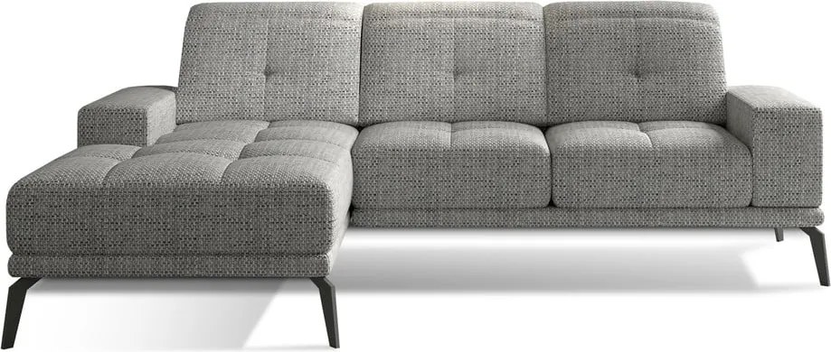 Sivá rohová pohovka (ľavý roh/s leňoškou) Torrense – ELTAP