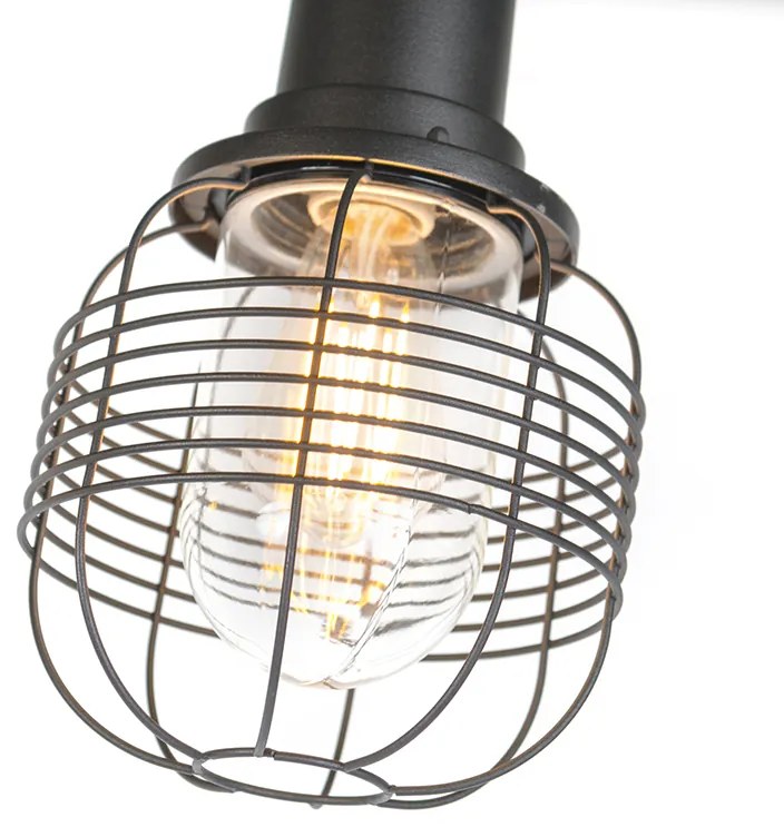 Rustikálna vonkajšia lampa čierna 3-svetlo IP44 - Guardado