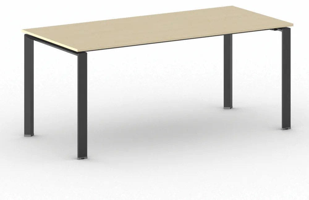 Rokovací stôl PRIMO INFINITY s čiernou podnožou 1800 x 900 x 750 mm, breza