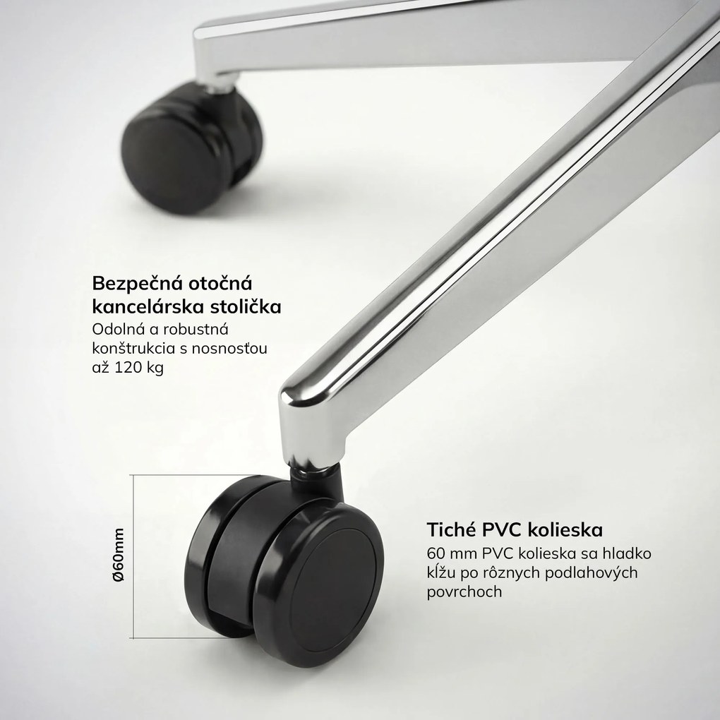Ergonomická kancelárska stolička so sieťovinou čierna AXIS
