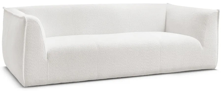 Biela pohovka z textílie buklé 242 cm Giorgia – Bobochic Paris
