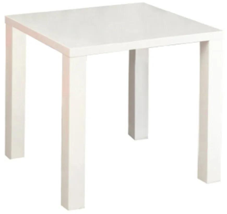 Jedálenský stôl, biela vysoký lesk HG, ASPER NEW TYP 5