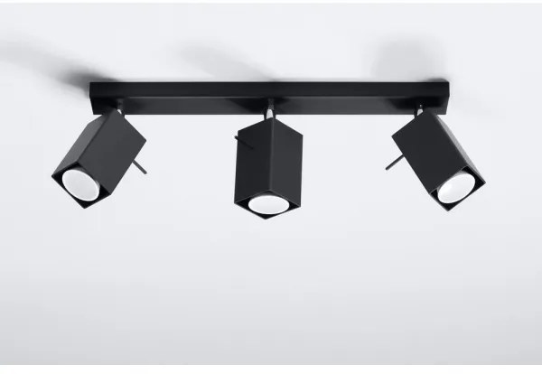 Bodové svietidlo MERIDA 3 3xGU10/40W/230V čierna