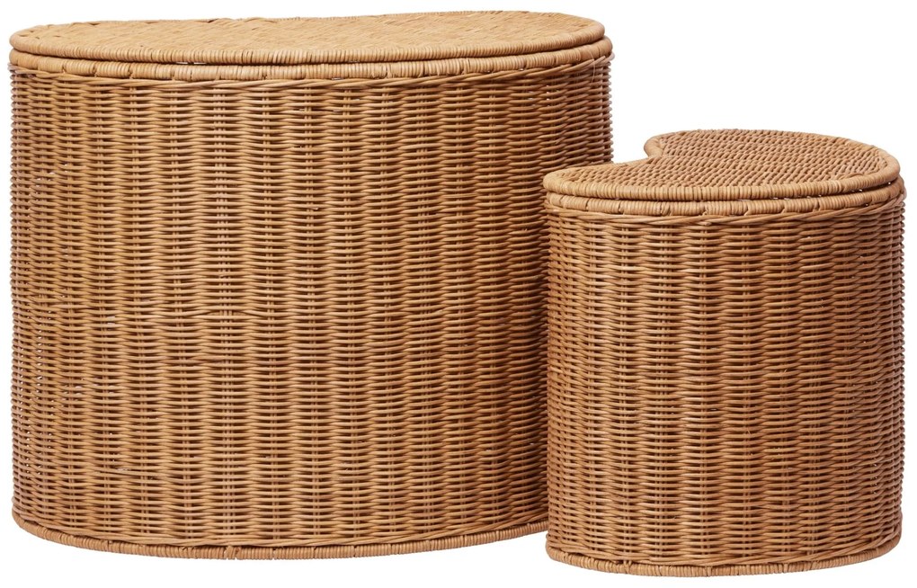 Ferm Living Úložný kôš s vekom Willora Braided Menší