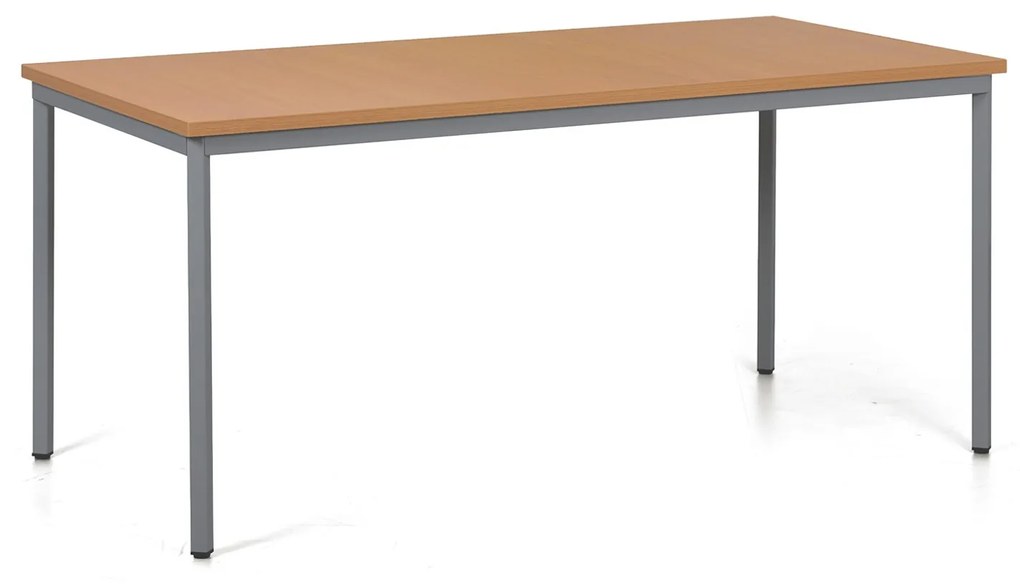 Jedálenský stôl TRIVIA, tmavo sivá podnož, 1600 x 800 mm, buk