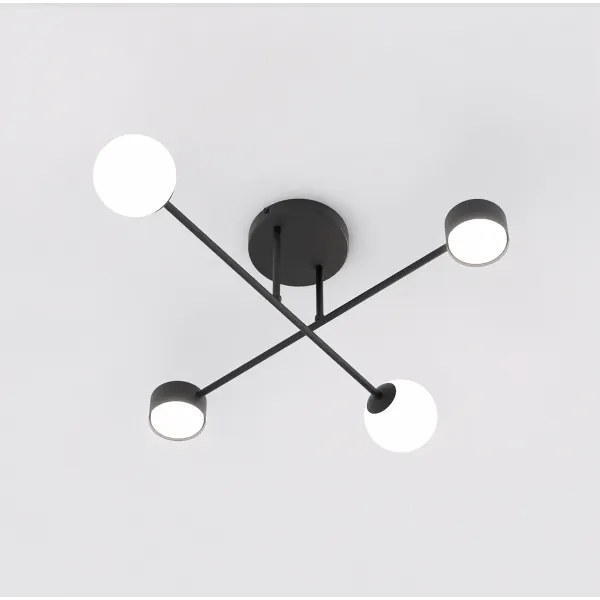 Prisadené stropné svietidlo HOLON 2xG9/8W/230V + 2xGX53/12W čierne