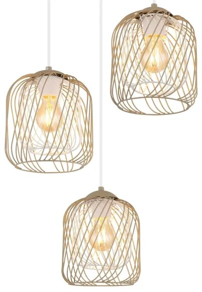 Globo 15965-3HR - Závesný luster na lanku DICHTI 3xE27/40W/230V