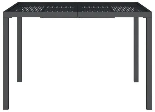 vidaXL Záhradný stôl antracitový 110x80x72 cm oceľ-