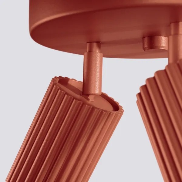 Sollux SL.1639 - Bodové svietidlo KARBON 3xGU10/10W/230V červená