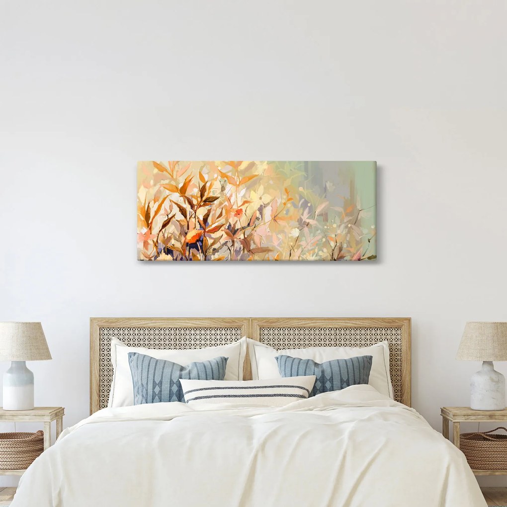 Obraz - Maľované rastliny (120x50 cm)