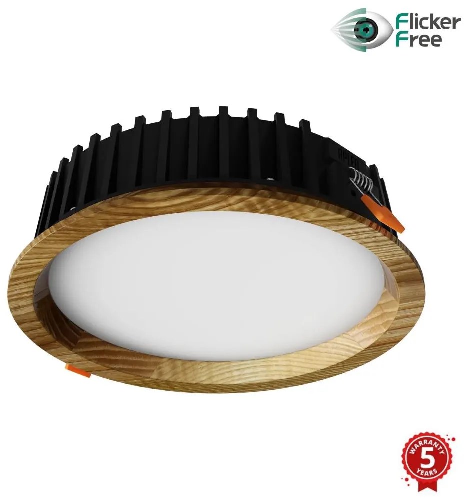 APLED - LED Podhľadové RONDO WOODLINE LED/6W/230V 3000K pr. 15 cm jaseň masív