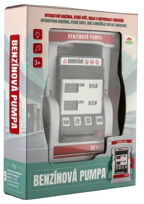 Teddies Čerpacia stanica so zvukom a svetlom, 17 x 23 x 6 cm