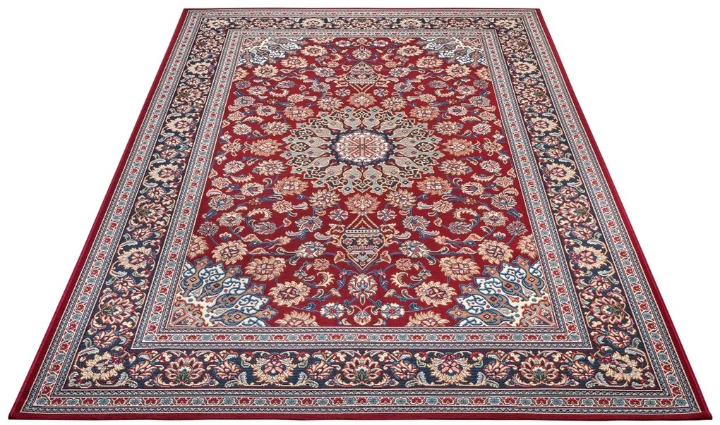Hanse Home, Kusový koberec Flair 105716 Red Blue – na von aj na doma, 160x235, červená, chodba / predsieň