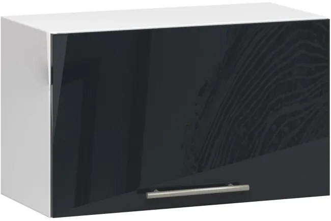 Horná kuchynská skrinka OLIWIA W60OK biela / grafitová, lesk