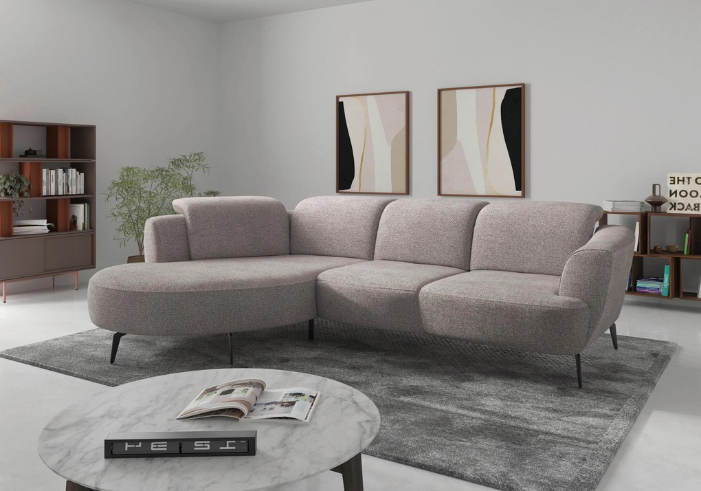 XXXLutz ROHOVÁ SEDAČKA, textil, strieborná Sit & More - Sedačky - 000144018536