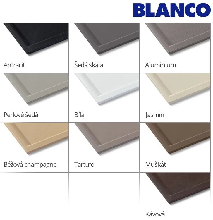 Blanco Zia 45 S Compact, silgranitový drez 680x500x190 mm, 1-komorový, biela, BLA-524725