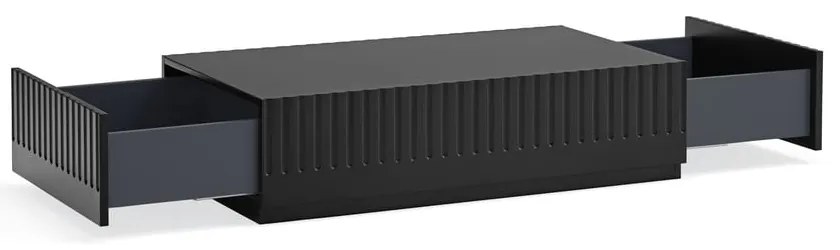 Čierny konferenčný stolík s 2 zásuvkami Teulat Doric