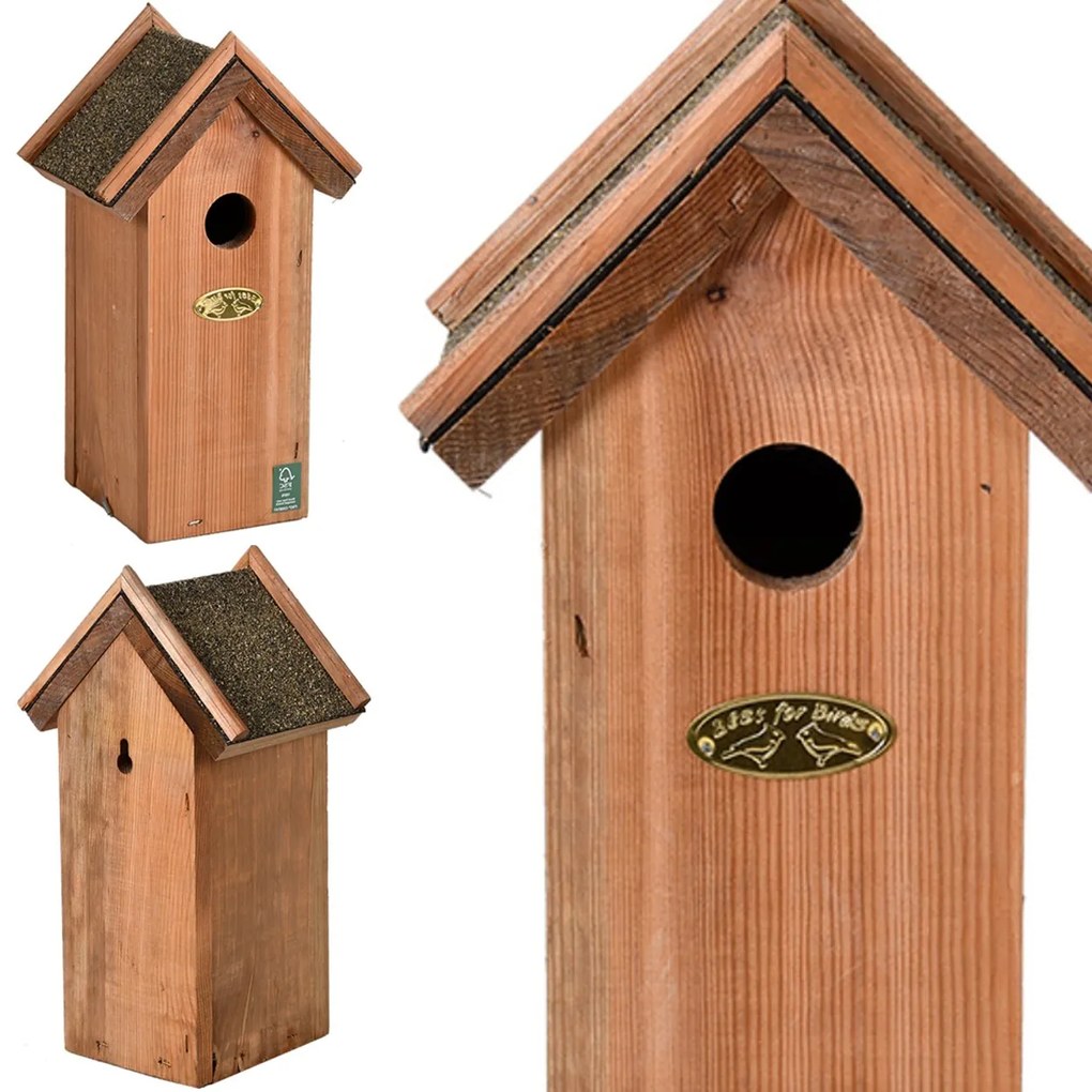 Vtáčia búdka Lumi, 27,5x15x12 cm, drevo, hnedá