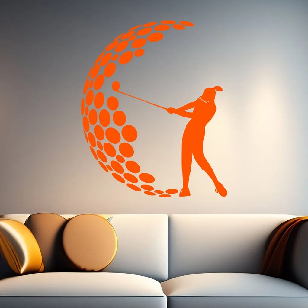 Veselá Stena Samolepka Golf Farba: šedá, Veľkosť: 80 x 66 cm