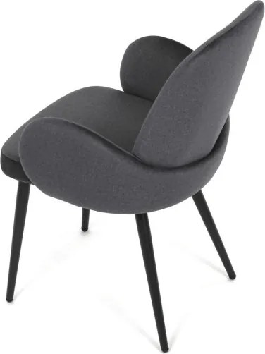 Jedálenská stolička zamatová, sivá DCL-X7129 GREY2