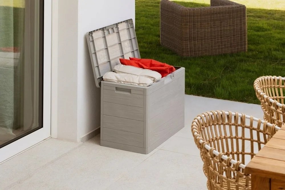 WOODYS záhradný plastový úložný box 160 L, svetlo šedá