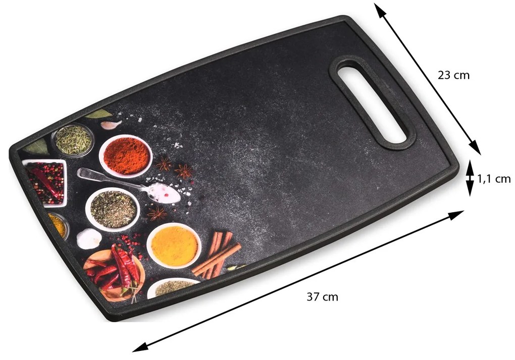 Doska na krájanie Spices, kombinácia farieb, 37x23 cm