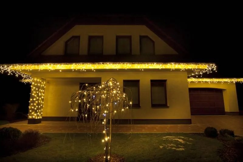 DECOLED LED svetlá vo forme rampúchov, FLASH, 3 × 0,5 m, teplá biela, 114 diód, IP67