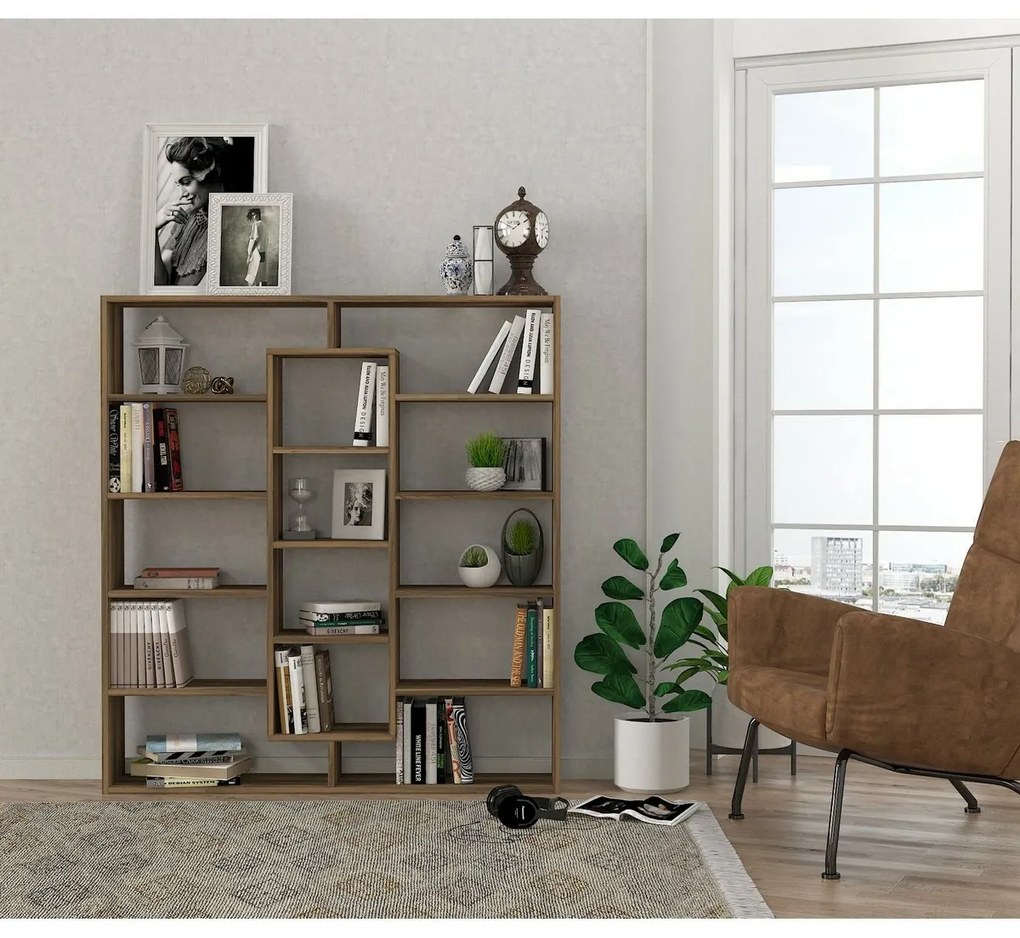 Knižnica Ample Walnut