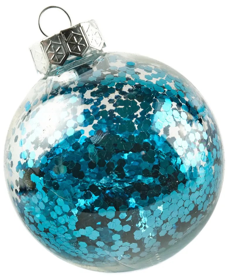 DECOLED Sada ozdob, prům. 8 cm, tyrkysová