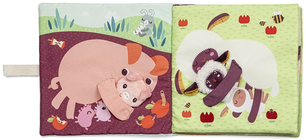 Lilliputiens - textilná knižka - mláďatká