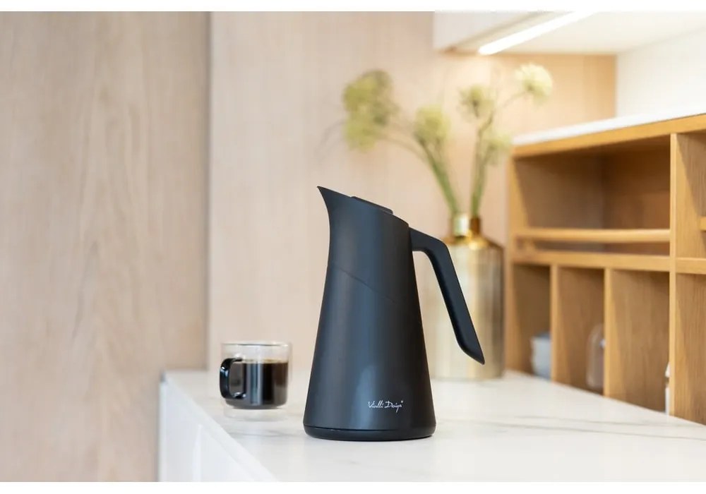 Čierna termoska 1 l Soho – Vialli Design