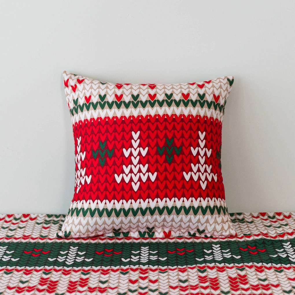 Povlak na vankúš z mikrovlákna FROSTED CHRISTMAS 45x45 cm, farebný
