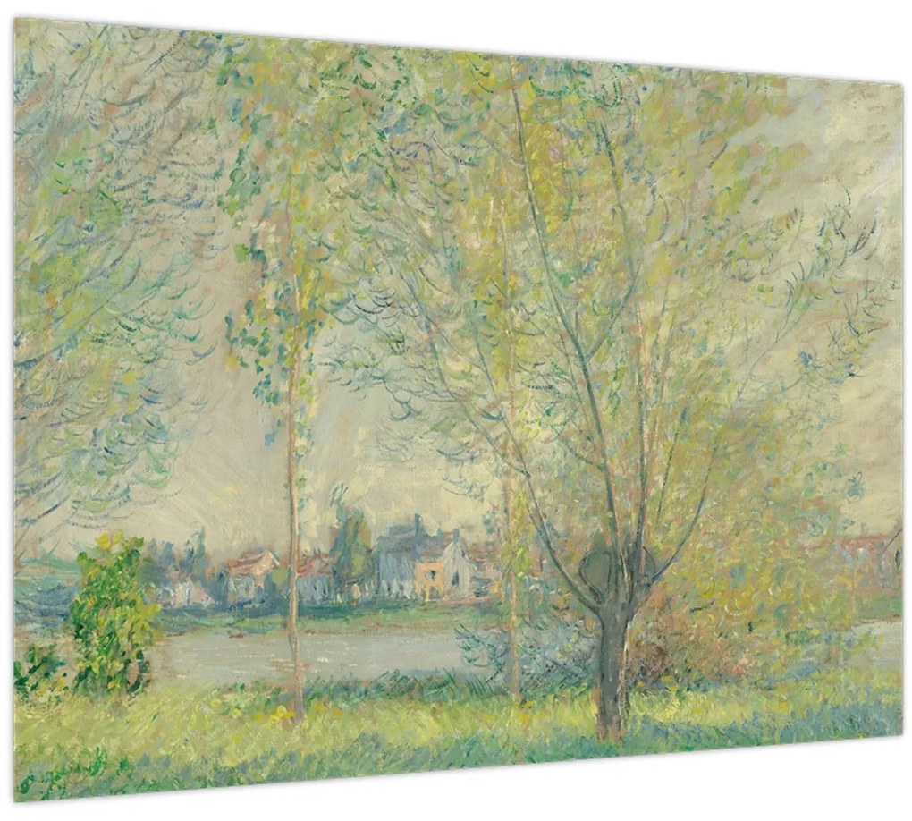 Sklenený obraz - Claude Monet, The Willows, reprodukcia (70x50 cm)