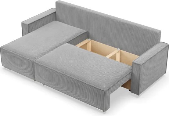 Rohová rozkladacia sedačka NOTO Poso 055 svetlosivá