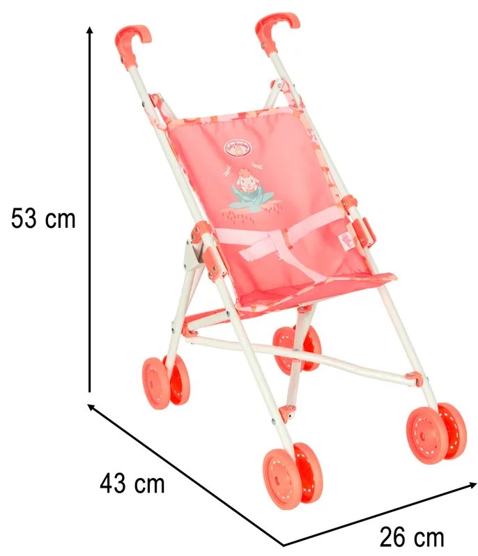 KIK Baby Annabell skladací kočík pre bábiku, ružový
