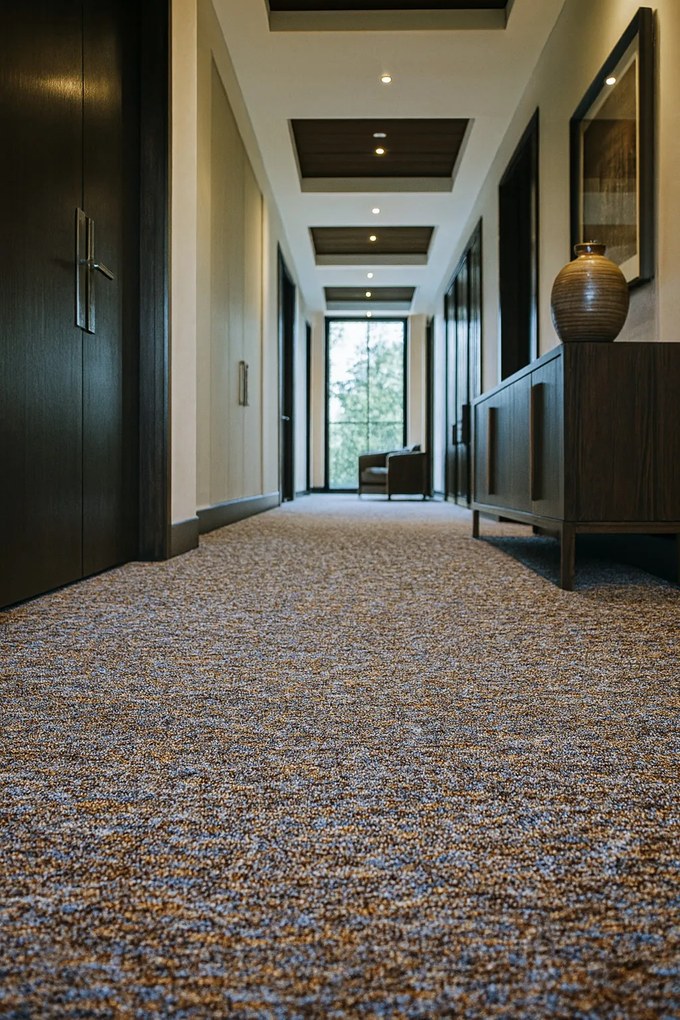 Timzo, Koberec metráž Mammut 8016 hnedý, na mieru, šíře 4m, hnedá, ab (mriežka), chodba / predsieň